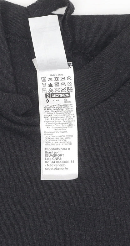 Decathlon Women Black Size 2 Casual Long Sleeve Top