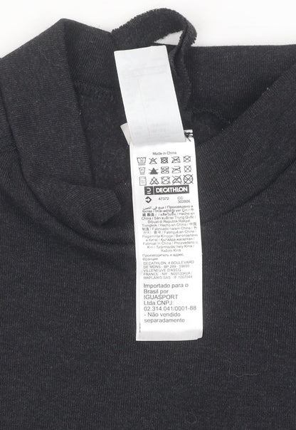 Decathlon Women Black Size 2 Casual Long Sleeve Top
