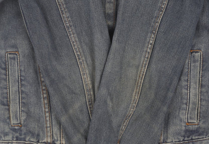 ASOS Men's Blue Denim Bomber Jacket, Size S