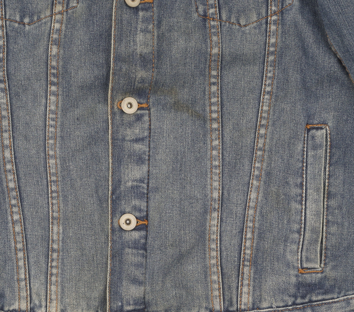 ASOS Men's Blue Denim Bomber Jacket, Size S