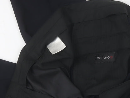 Mens UK Size  Ventuno 21 Regular Fit  Black Trousers