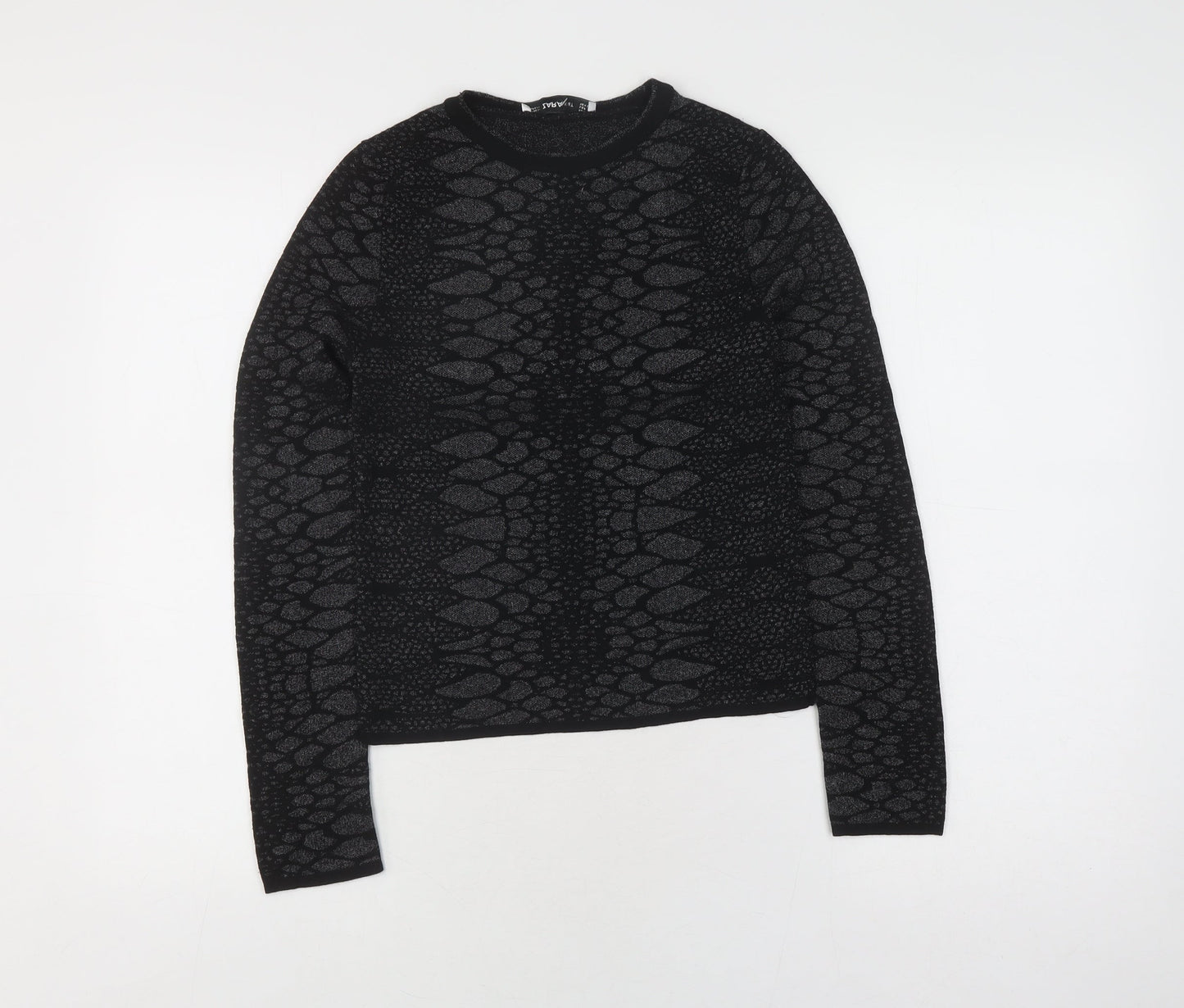 Womens UK Size S Zara Black Pullover Jumper