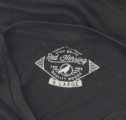 Red Herring Men's Black XL Crew Neck T-Shirt