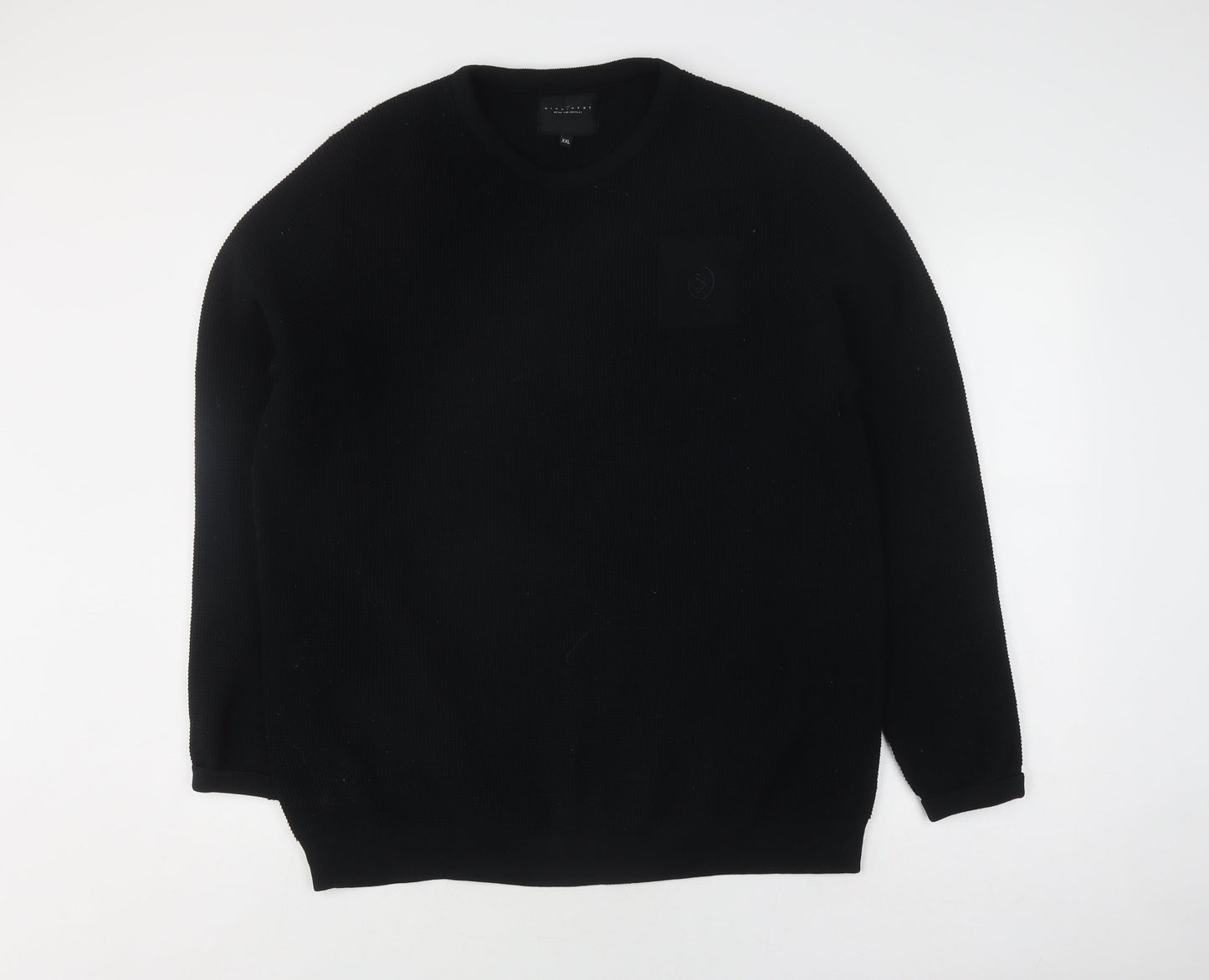 Dissident Men's Black XL Waffle Knit Pullover
