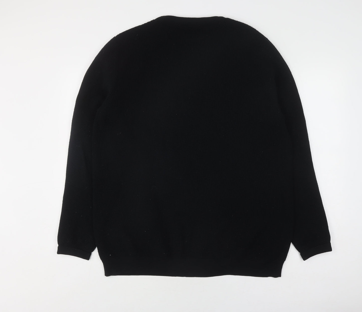 Dissident Men's Black XL Waffle Knit Pullover