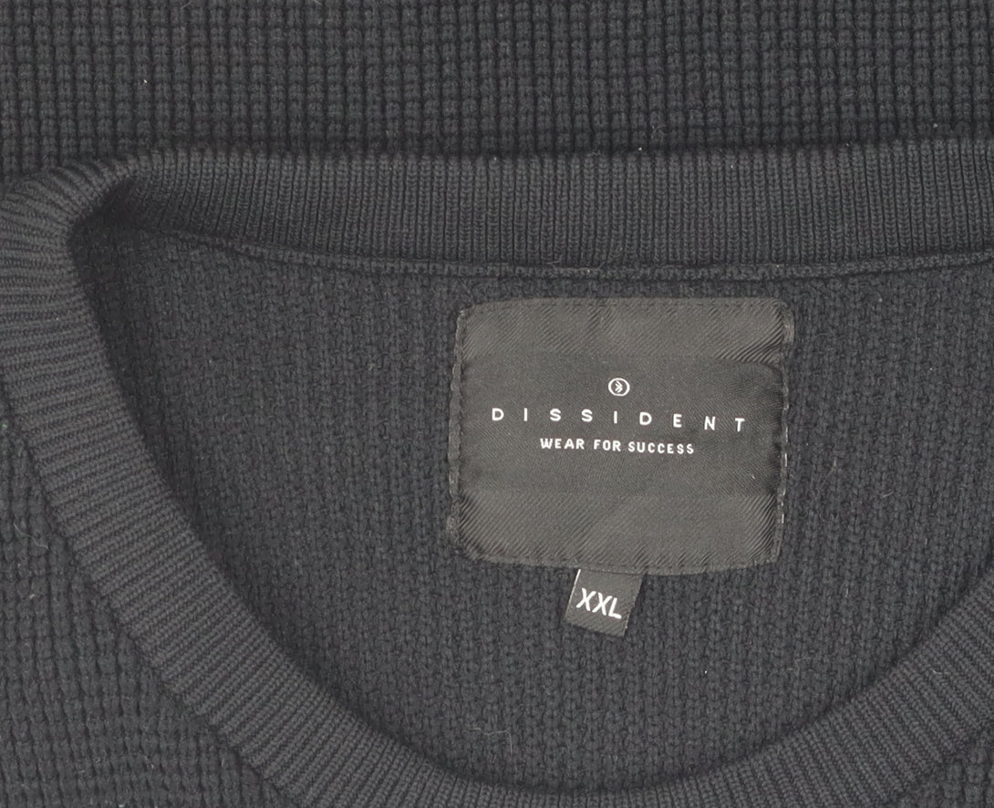 Dissident Men's Black XL Waffle Knit Pullover