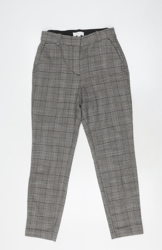Womens UK Size 8 H&M Regular Fit Cropped Grey Trousers