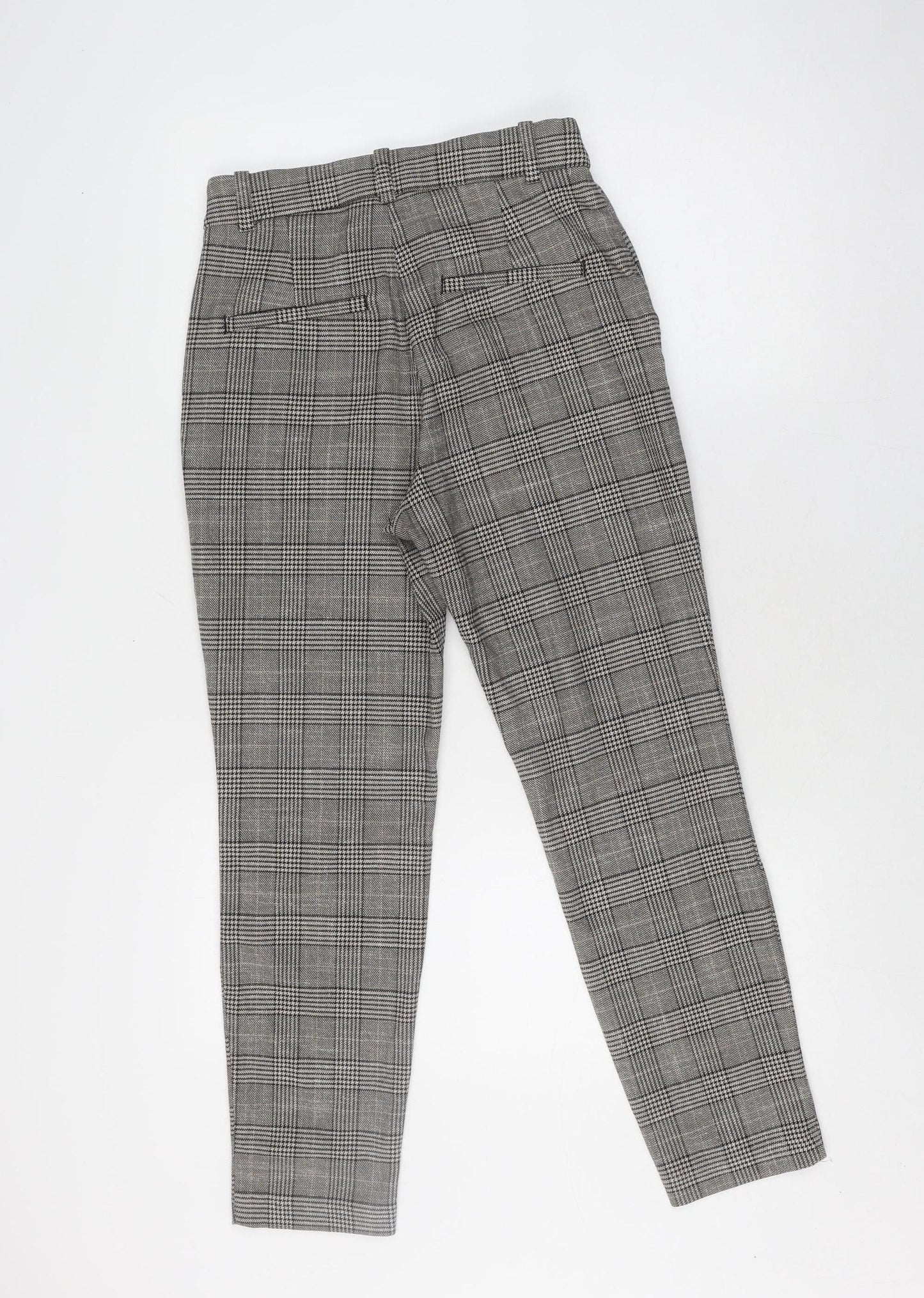 Womens UK Size 8 H&M Regular Fit Cropped Grey Trousers