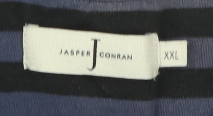 Jasper Conran Men's Striped Blue T-Shirt 2XLT
