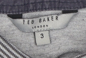 Ted Baker Men's Grey Polo, M, Collared Short Sleeve