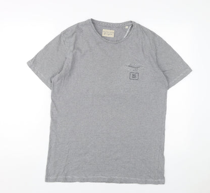 Selezione Grigio Men's Grey Striped T-Shirt M