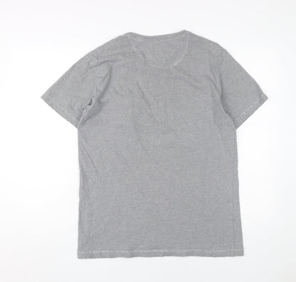 Selezione Grigio Men's Grey Striped T-Shirt M