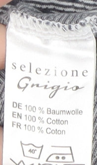 Selezione Grigio Men's Grey Striped T-Shirt M