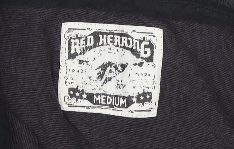 Red Herring Men's Black Medium Polo Shirt, 100% Cotton