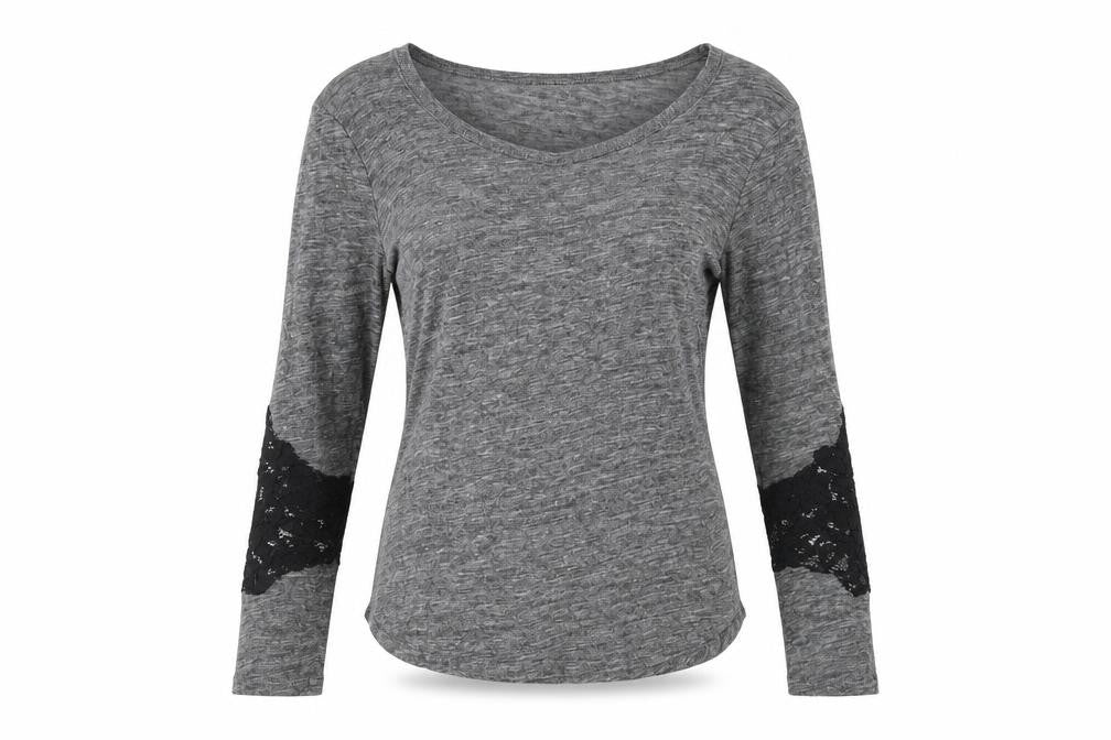 Womens UK Size 8 Zara Grey Basic T-Shirt