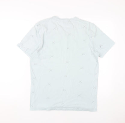 Anti-Blue Men's M Blue Cotton Graphic T-Shirt