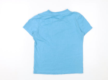 Unisex Adults UK Size S adidas Blue Basic T-Shirt
