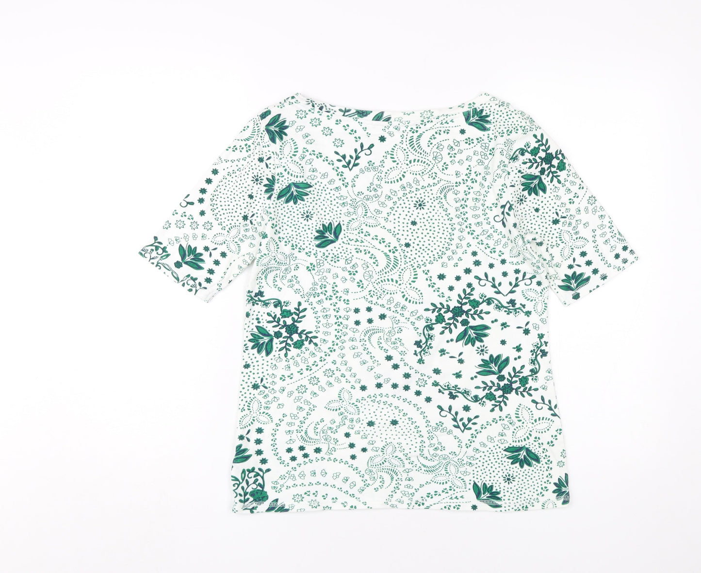 Womens UK Size 12 Marks and Spencer Green Basic T-Shirt