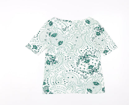 Womens UK Size 12 Marks and Spencer Green Basic T-Shirt