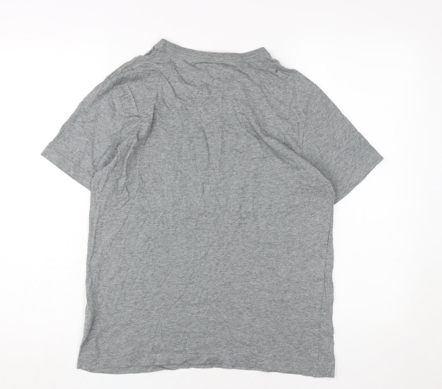 Puma Men's Grey Short Sleeve T-Shirt, S, Cotton Blend