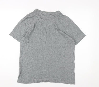 Puma Men's Grey Short Sleeve T-Shirt, S, Cotton Blend