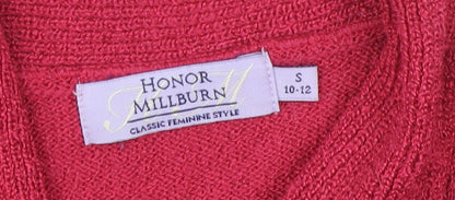 Womens UK Size 10 Honor Millburn Red Basic Blouse