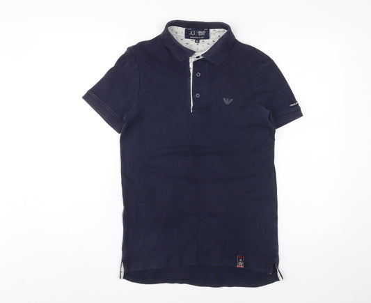 Armani Jeans Men's XS Blue Polo Shirt - Stylish and Comfortable