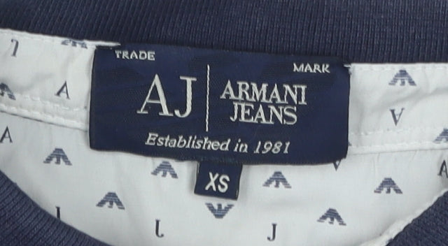 Armani Jeans Men's XS Blue Polo Shirt - Stylish and Comfortable