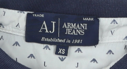 Armani Jeans Men's XS Blue Polo Shirt - Stylish and Comfortable