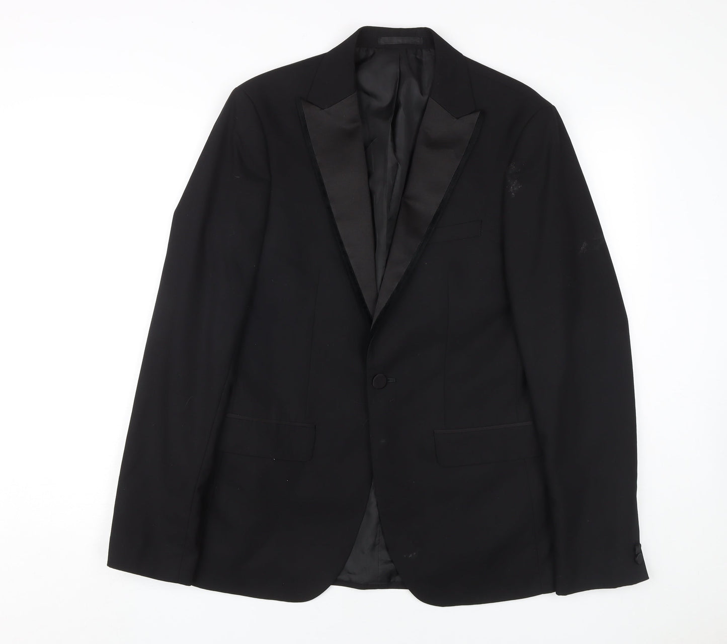 Mens UK Size 38 Moss London Regular Black Suit Tuxedo