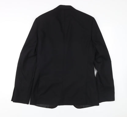 Mens UK Size 38 Moss London Regular Black Suit Tuxedo