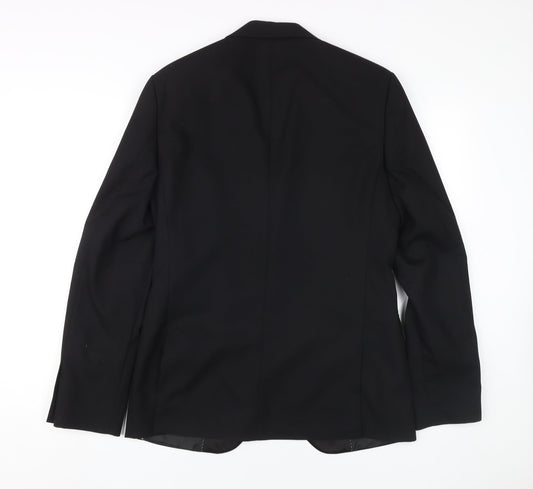 Mens UK Size 38 Moss London Regular Black Suit Tuxedo