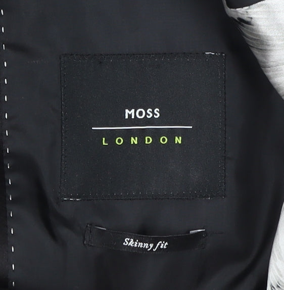 Mens UK Size 38 Moss London Regular Black Suit Tuxedo