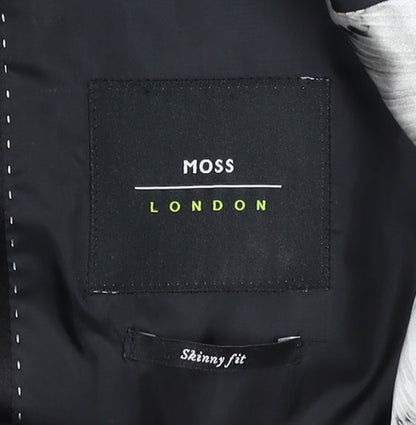 Mens UK Size 38 Moss London Regular Black Suit Tuxedo