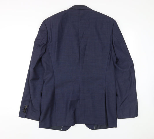 Mens UK Size 38 HUGO BOSS Regular Blue Suit Jacket