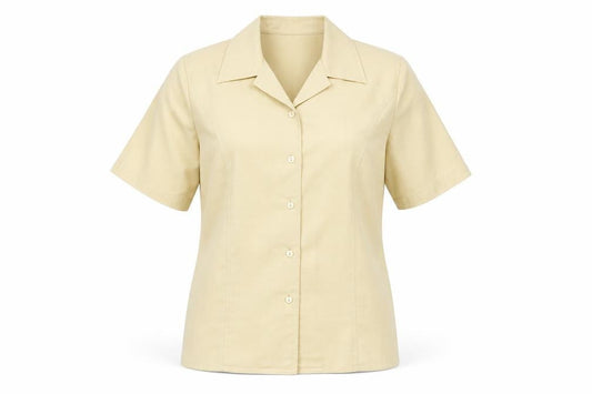 Womens UK Size 12 Viyella Beige Basic Button-Up
