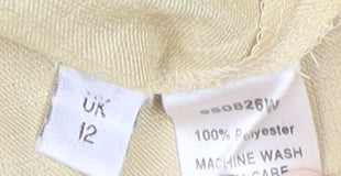 Womens UK Size 12 Viyella Beige Basic Button-Up