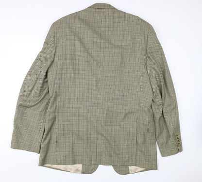 Austin Reed Men's Brown Check Wool Blazer 44 Long