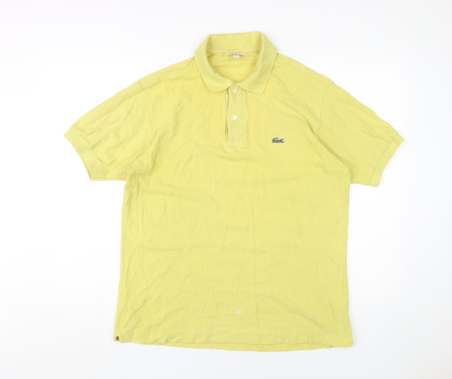 Lacoste Men's Yellow Classic Polo Shirt L