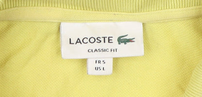 Lacoste Men's Yellow Classic Polo Shirt L