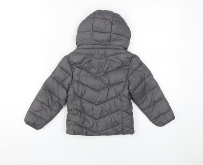 SoulCal & Co Girls Grey Puffer Jacket 2-3 Years