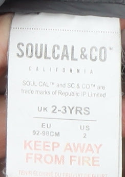 SoulCal & Co Girls Grey Puffer Jacket 2-3 Years