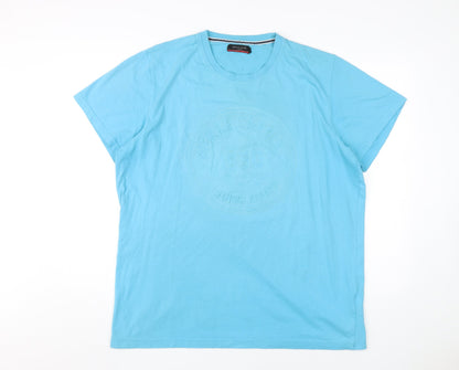 Pierre Cardin Men's Blue 3XL Short Sleeve T-Shirt