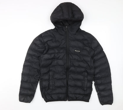 Mens UK Size S NICCE Black Puffer Jacket