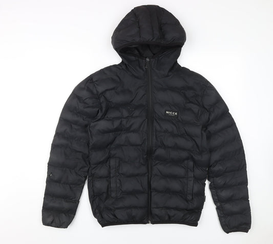 Mens UK Size S NICCE Black Puffer Jacket