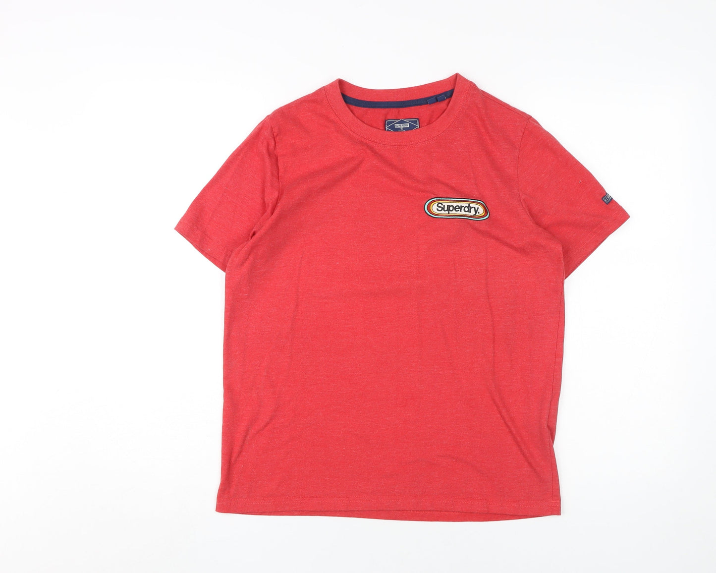 Womens UK Size 8 Superdry Red Basic T-Shirt