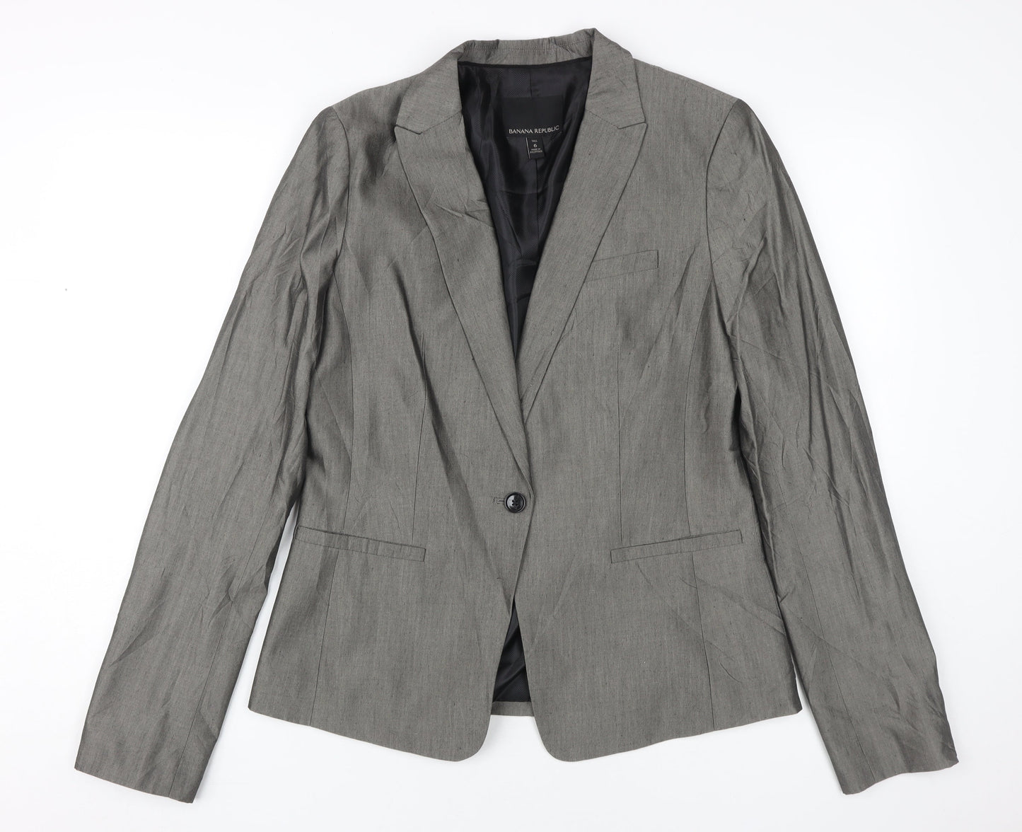 Banana Republic Women Grey Suit Jacket, Size 6 Tall, Business