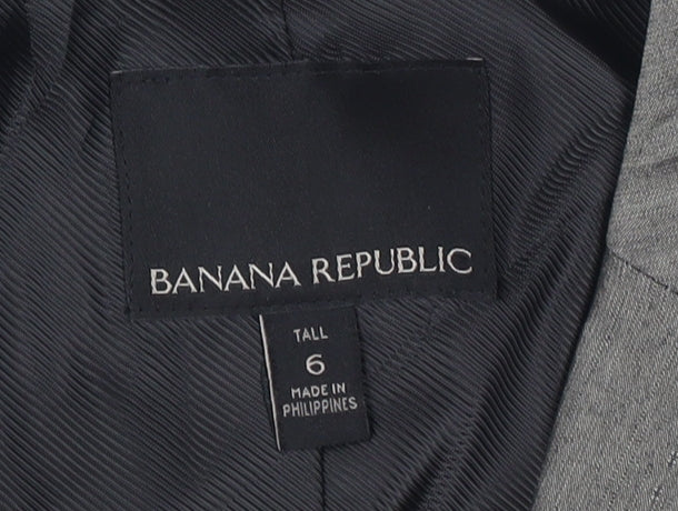 Banana Republic Women Grey Suit Jacket, Size 6 Tall, Business