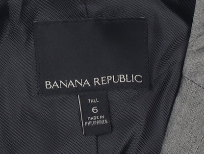 Banana Republic Women Grey Suit Jacket, Size 6 Tall, Business