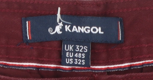Kangol Men's Red Chino Trousers 32 Regular Fit